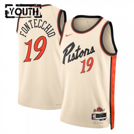 Camiseta Niños Detroit Pistons Simone Fontecchio 2024-25 Nike City Edition Blanco Swingman
